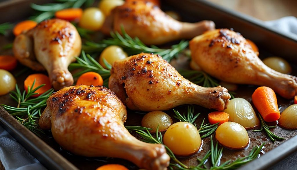 Le guide du temps de cuisson parfait pour des cuisses de poulet au four