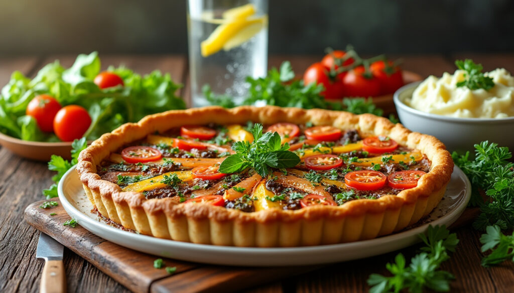 découvrez des idées simples et savoureuses pour accompagner une tarte salée et composer un repas complet, équilibré et gourmand.