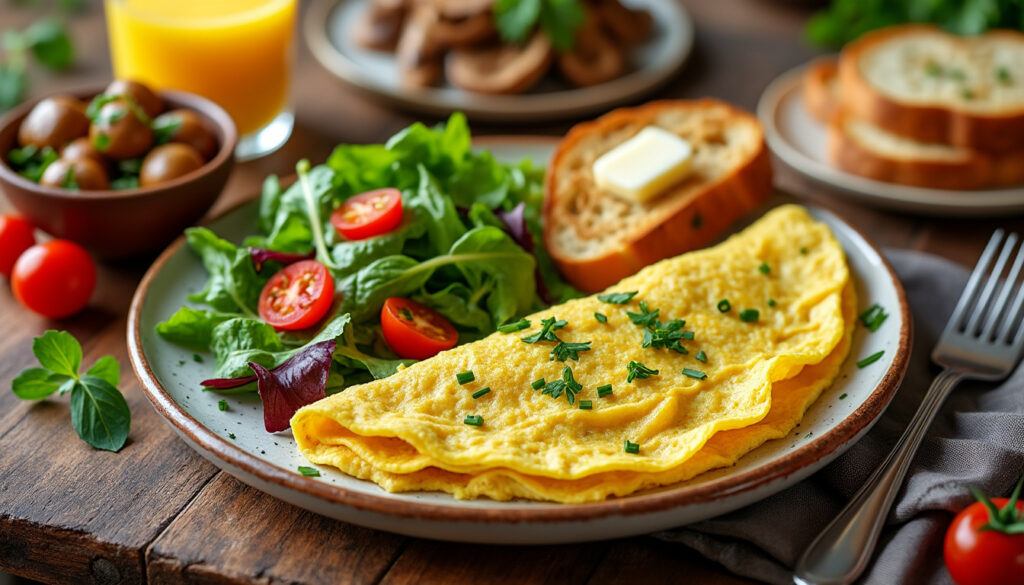 découvrez comment choisir l'accompagnement idéal pour sublimer une omelette maison et révéler toutes ses saveurs.