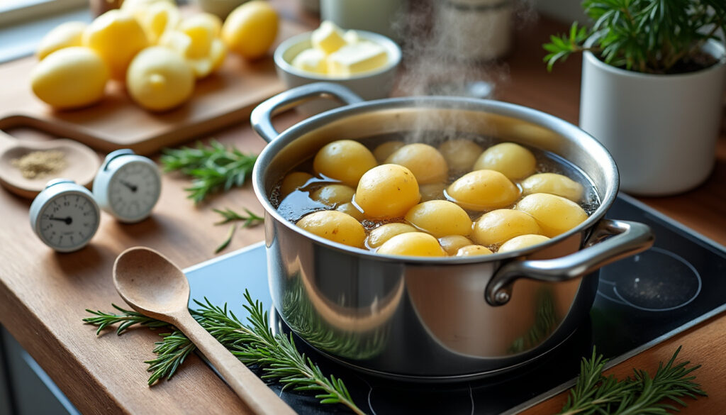 découvrez le guide complet pour réussir la cuisson des pommes de terre à l'eau, avec des temps précis pour obtenir une texture parfaite à chaque fois.