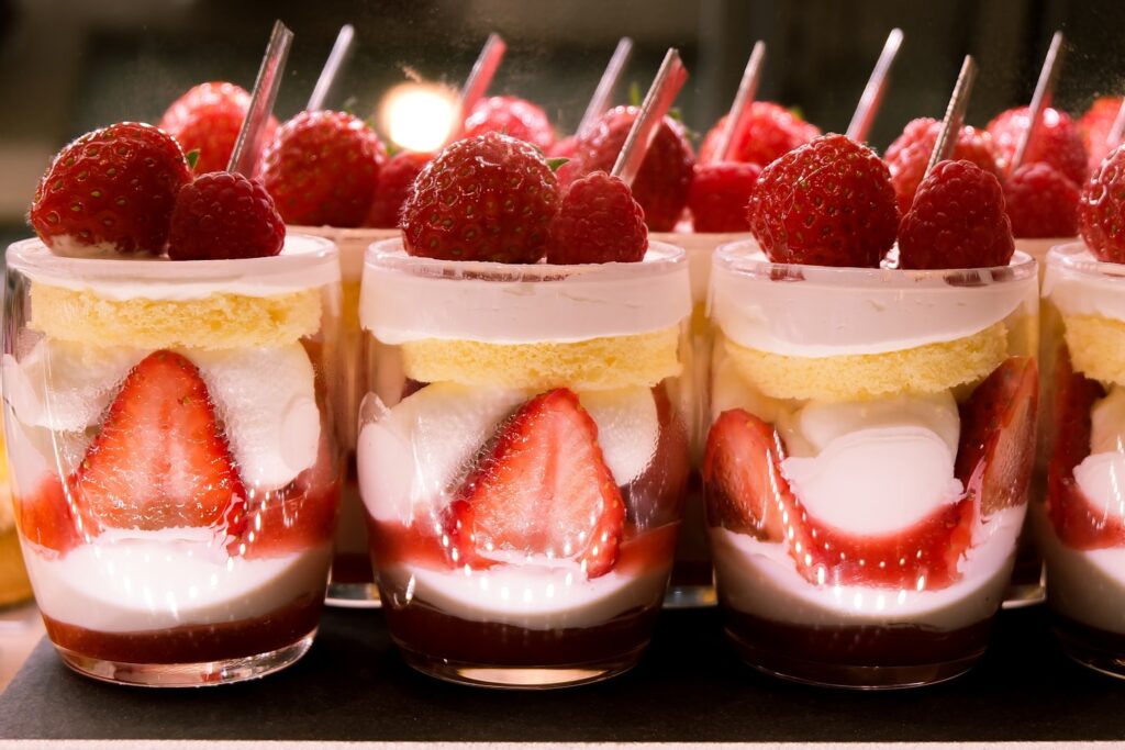 bottled strawberry cake